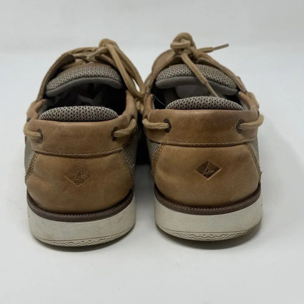 Sperry Top Sider Surveyor 2 Boat Shoes Mens 13 Brown Leather 2 Eye NO INSOLES